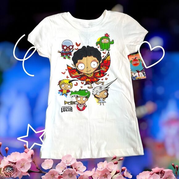 CIRQUE DU SOLEIL Luzia graphic kids t-shirt, white, Large, NWT - Picture 1 of 4